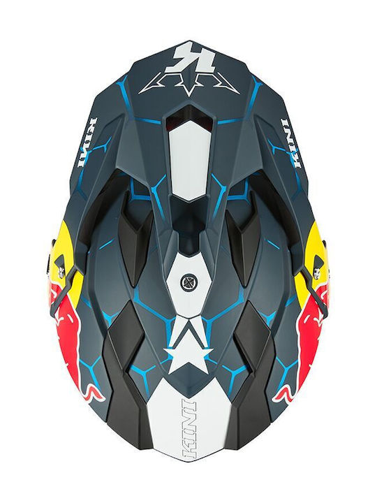 O'Neal Kini Red Bull Blue/White Κράνος Μηχανής On-Off DOT / ECE 22.06 με Sunvisor