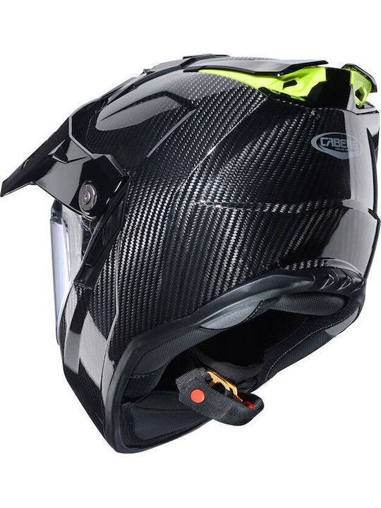 Caberg Tanami Carbon Black Motorcycle Helmet On-Off ECE 22.06 1500gr with Pinlock and Sun Visor