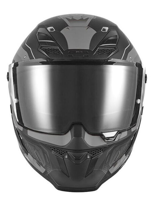 Nox Goliath Berserck Silver / Matt Black Κράνος Μηχανής Full Face ECE 22.06 1350gr με Sunvisor