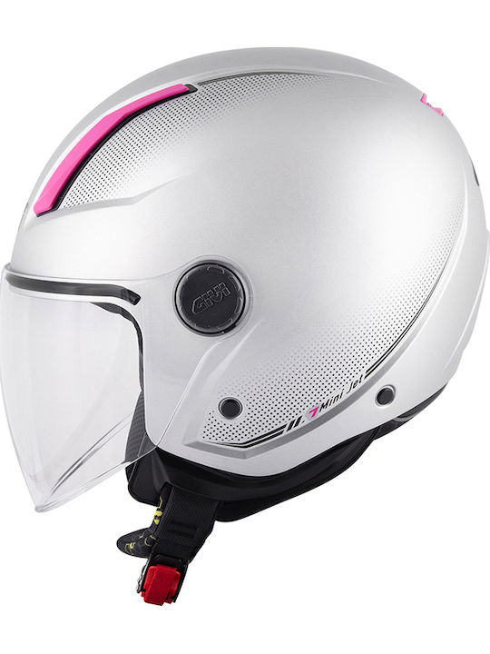 Givi H11.7 Silver Fucsia Κράνος Μηχανής Jet ECE 22.06 1300gr