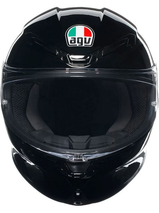 AGV K6 S Black Motorcycle Helmet Full Face ECE 22.06 1255gr with Pinlock