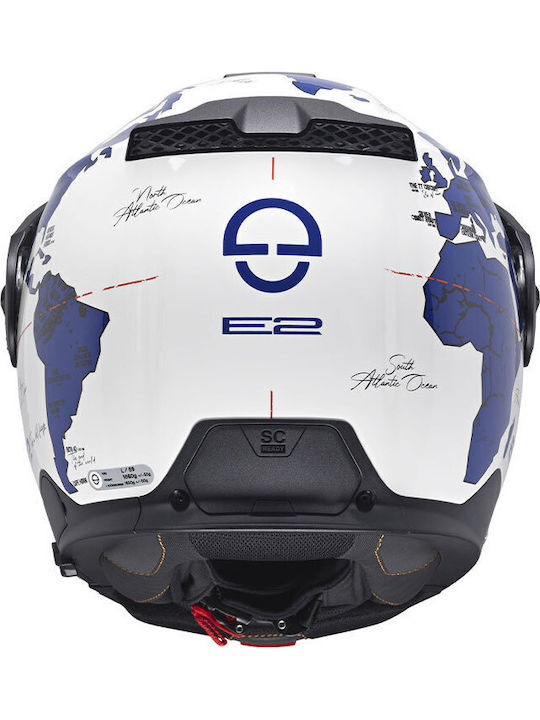 Schuberth E2 Atlas Blue Мотоциклетна каска Флип ъп ECE 22.06 с Sunvisor