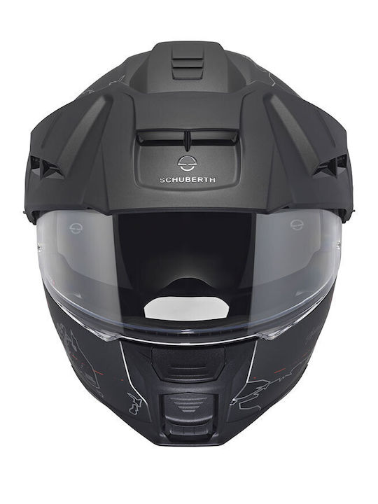 Schuberth E2 Atlas Anthracite Cască Moto Flip-Up ECE 22.06 cu Sunvisor