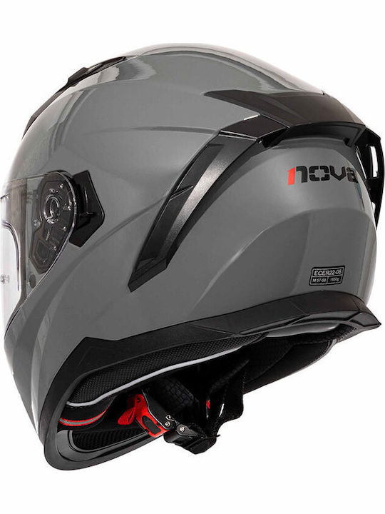 Nova Racing N340 Nardo Grey Κράνος Μηχανής Full Face ECE 22.06 1550gr με Sunvisor