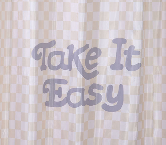 Nef-Nef Homeware Easy Duschvorhang 180x180cm Beige