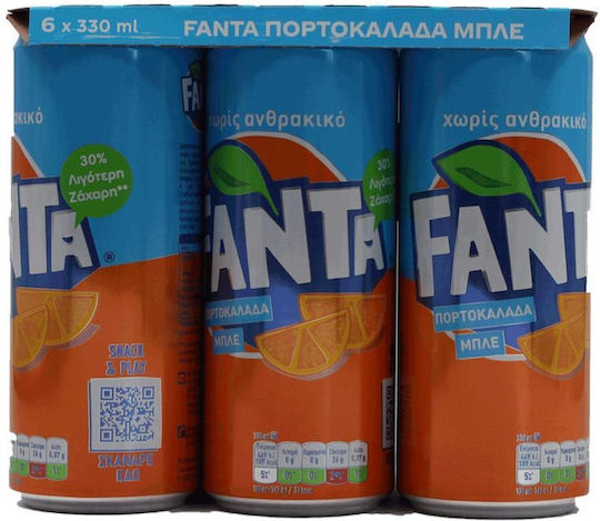 Fanta Πορτοκαλάδα Χωρίς Ανθρακικό σε Κουτί 6x330ml