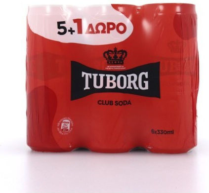 Tuborg Σόδα με Ανθρακικό σε Κουτί 6x330ml