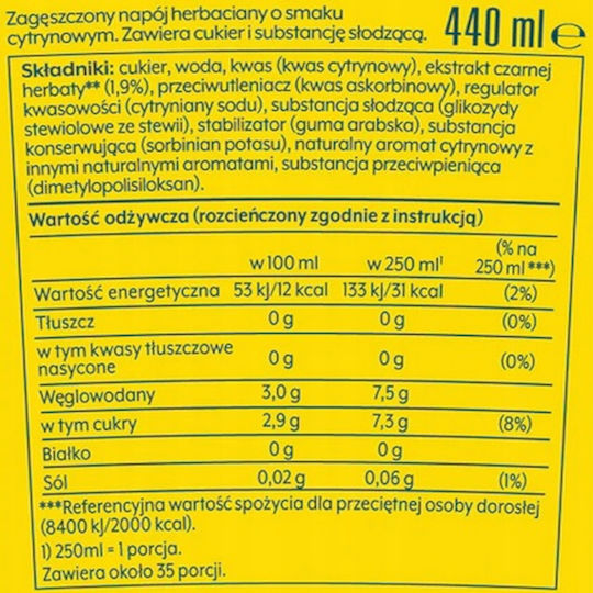 Sodastream Ice Tea Λεμόνι Συμπυκνωμένο Χωρίς Ανθρακικό σε Μπουκάλι 440ml
