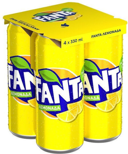 Fanta Λεμονάδα με Ανθρακικό σε Κουτί 4x330ml