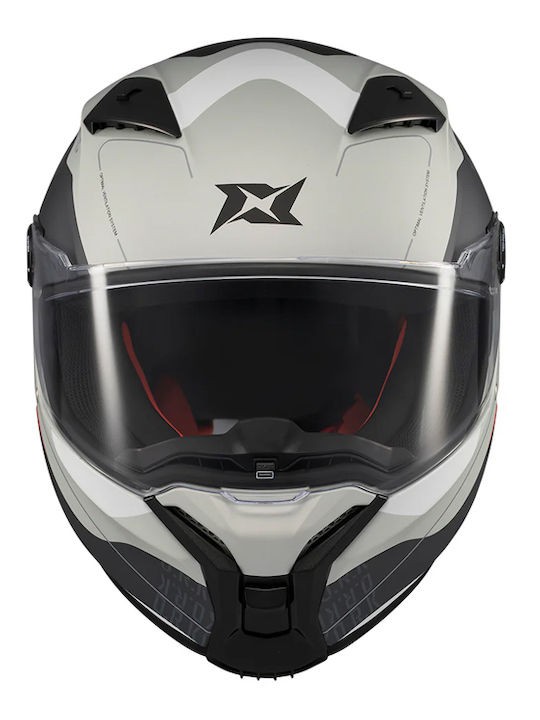 Axxis Fenix White/Grey Gloss Ork C2 Κράνος Μηχανής Full Face DOT / ECE 22.06 με Sunvisor