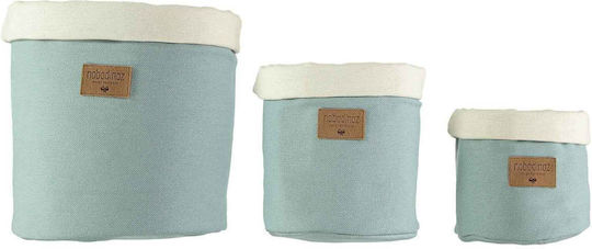 Nobodinoz Decorative Basket Fabric Blue 19x16cm