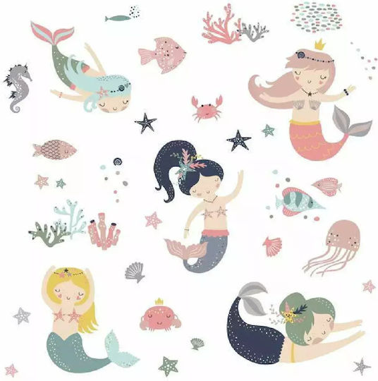 RoomMates Decor Kids Wall Sticker Mermaids Pastel
