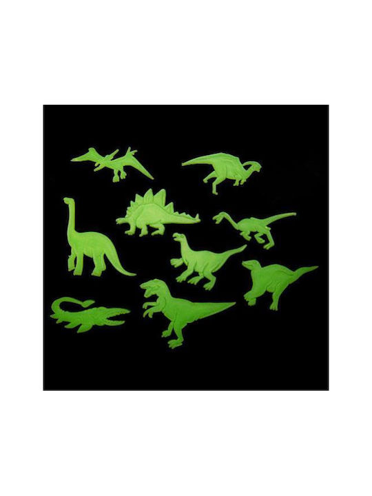 4M Autocolant Decorativ pentru Copii Perete Fluorescent 3D Dinosaurs 8buc