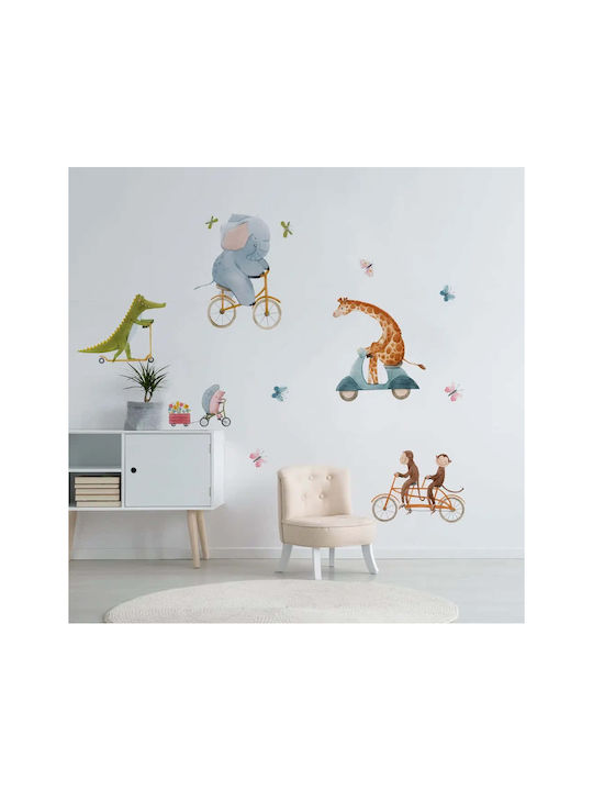 Ango Kids Wall Sticker Animals Riding 12pcs