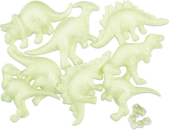 4M Kinder Wandsticker Wand Leuchtend 3D Dinosaurs 8Stück