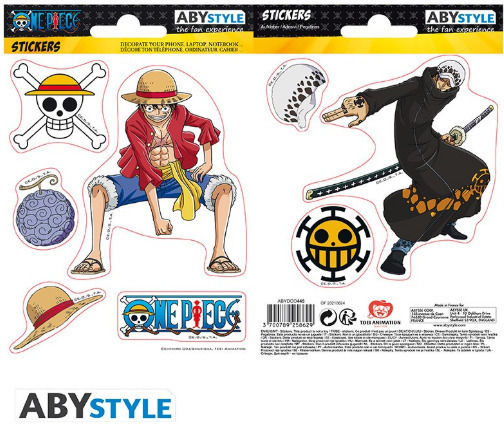 Abysse Kinder Wandsticker Luffy & Law 16x11cm
