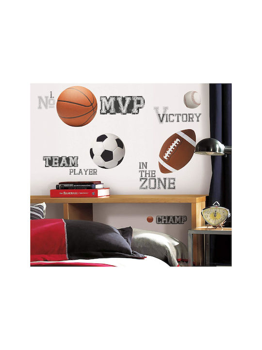 RoomMates Decor Autocolant Decorativ pentru Copii Perete All Star Sports 24buc
