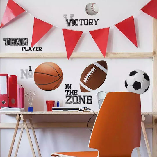 RoomMates Decor Autocolant Decorativ pentru Copii Perete All Star Sports 24buc