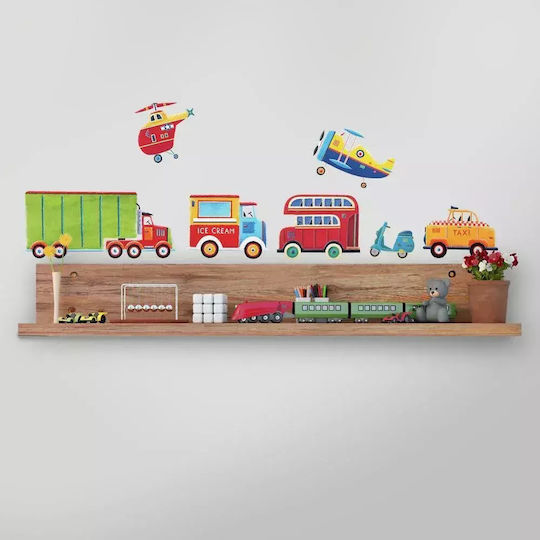 RoomMates Decor Παιδικό Διακοσμητικό Αυτοκόλλητο Τοίχου Transportation 26x11εκ. 26τμχ