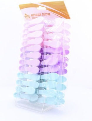 TnS Clothespins made of Plastic 24pcs Multicolour