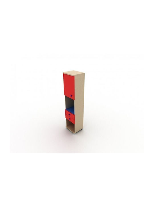 Bookie 05 Bibliotecă pardoseală Lemn Roz 45x39x185cm