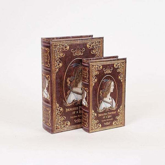 Estheti Home S/2 Decorative Wooden Brown Boxes 27x18x7cm 819-00290