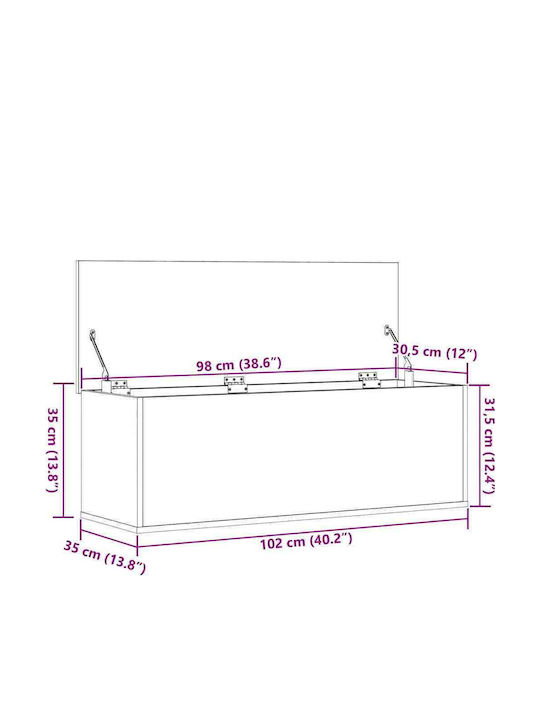 vidaXL Dekorative Box Hölzernes
