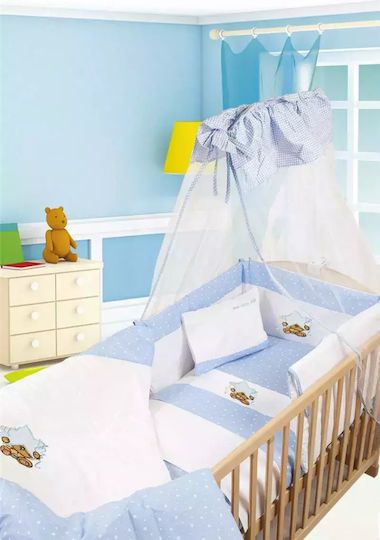 Dimcol Duvet Crib Cotton Star Light Blue 100x140cm