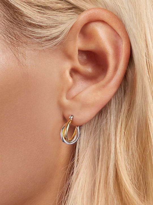 Daskalakis Earrings Hoops made of Silver Gold Plated