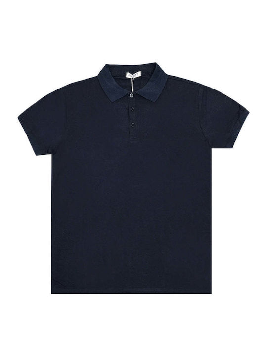 Polo Herrenbluse Kurzarm Dunkelblau