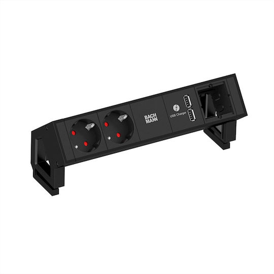 Bachmann Steckdosenleiste 2 Positionen mit USB-A