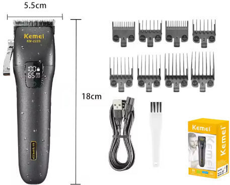 Kemei Professional Rechargeable Hair Clipper Black KM-2228