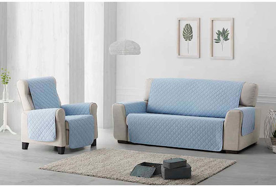 Sofazip Elastische Abdeckung für Fünfsitzer-Sofa Azure-beige 240εκ. 1Stück SZMATAZBE