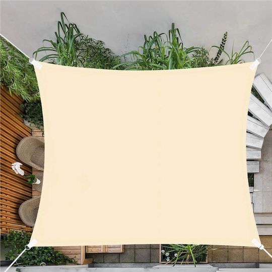 4x3 M Shade Sail Terrace Balcony Waterproof UV Protection Cream