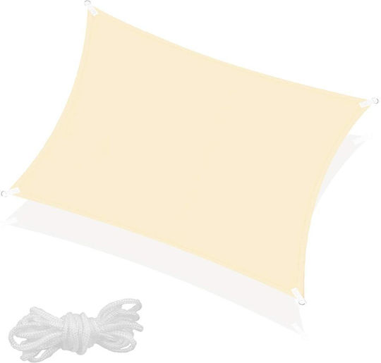 4x3 M Shade Sail Terrace Balcony Waterproof UV Protection Cream