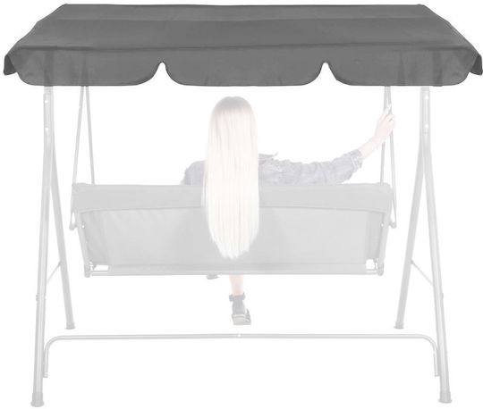 Copertină Din Pânză Pentru Balansoar Mare De Grădină Vizieră 220x115 Cm Gri