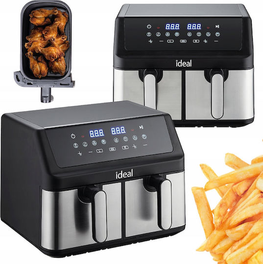 Eldom Air Fryer with Double Detachable Bucket 9lt Black IK1500