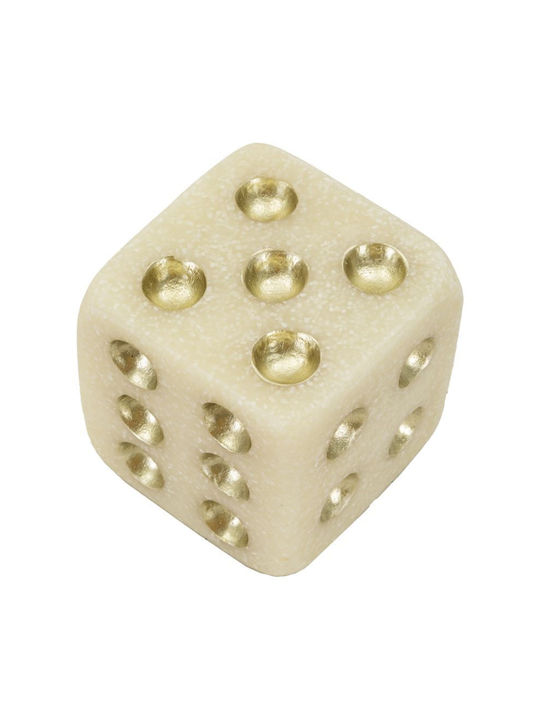 Polyresin Dekoratives Würfel Spielwürfel Gold 8×8×8cm
