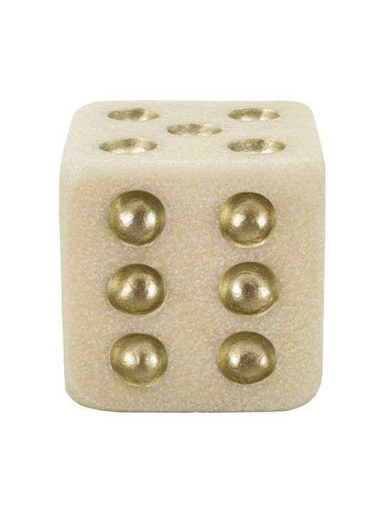 Decorativ Polyresin Zar Crem Auriu 12x12x12 Cm