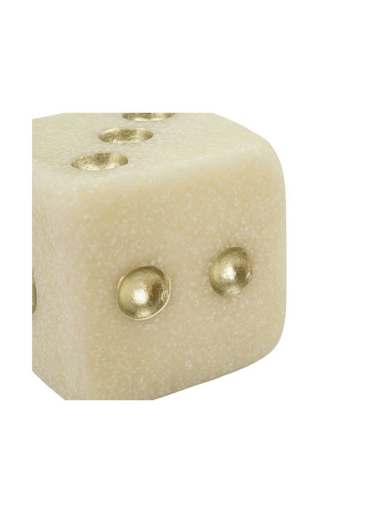 Polyresin Dekoratives Würfel Spielwürfel Gold 8×8×8cm