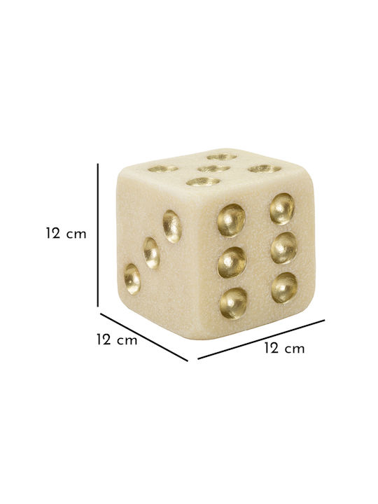 Decorativ Polyresin Zar Crem Auriu 12x12x12 Cm