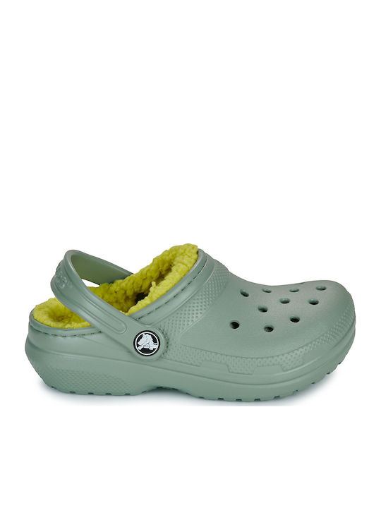 Παντόφλες Χακί Classic Lined Clog