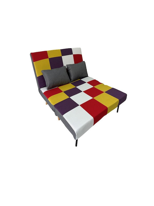 Sara Patchwork Διθέσιος Καναπές Κρεβάτι Πολύχρωμος 134x80x84εκ. 3880O156