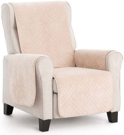 Sofazip Elastic Cover for Two Seater Sofa Beige 110εκ. 1pcs SZMATVELVETBEJ