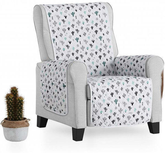 Sofazip Elastische Abdeckung für Zweisitziges Sofa Weiß 110εκ. 1Stück SZMATCACTUS