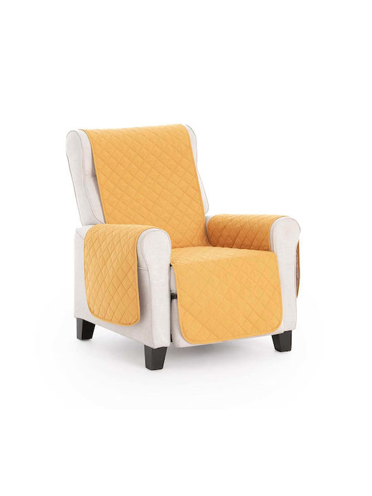 Sofazip Ελαστικό Κάλυμμα Τριθέσιου Καναπέ Mustard-ivory 160εκ.