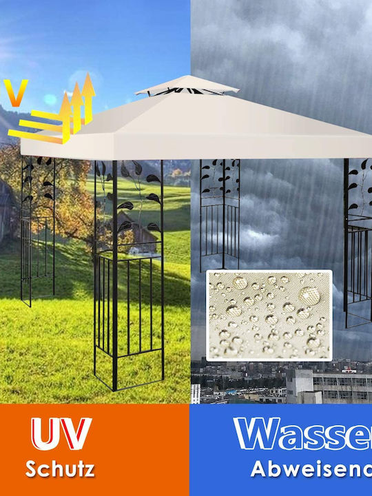 Costway Κιόσκι Κήπου με Led Μπεζ 3x3m Costway Κιόσκι Κήπου με Led Μπεζ 3x3m