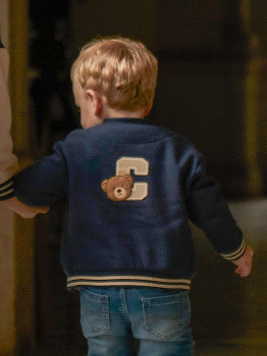 Kids Cardigan Cotton Blue