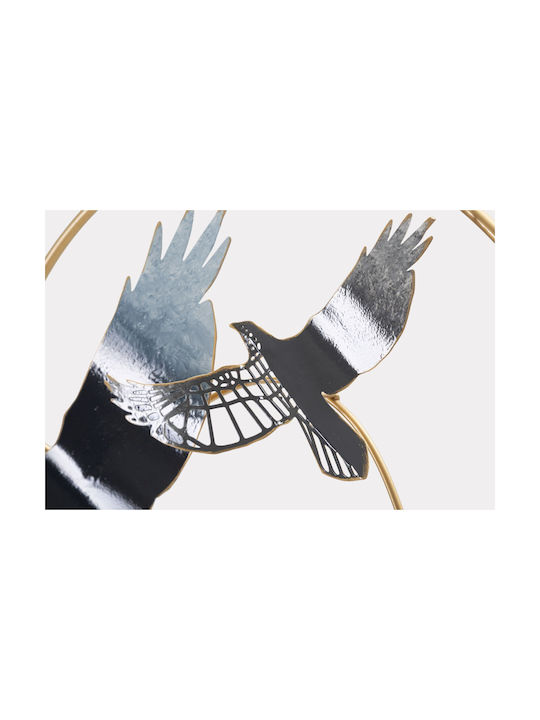 Mauro F Wall Decor Blue Made of Metal 91x7x50cm