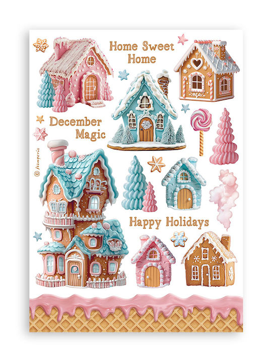 Washi Pad A5 8 Pieces Candy Christmas Stamperia Stickers